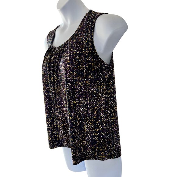 Kasper Sleeveless Black & Multicolor Print Blouse Womens Size Large - Picture 4 of 9